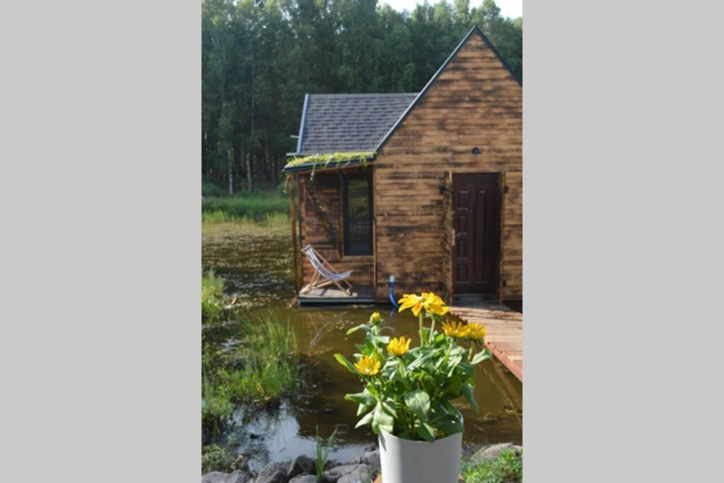 Darzkowo Heather Hut, Off-Grid Cottage On A Pond+2 Ha מראה חיצוני תמונה
